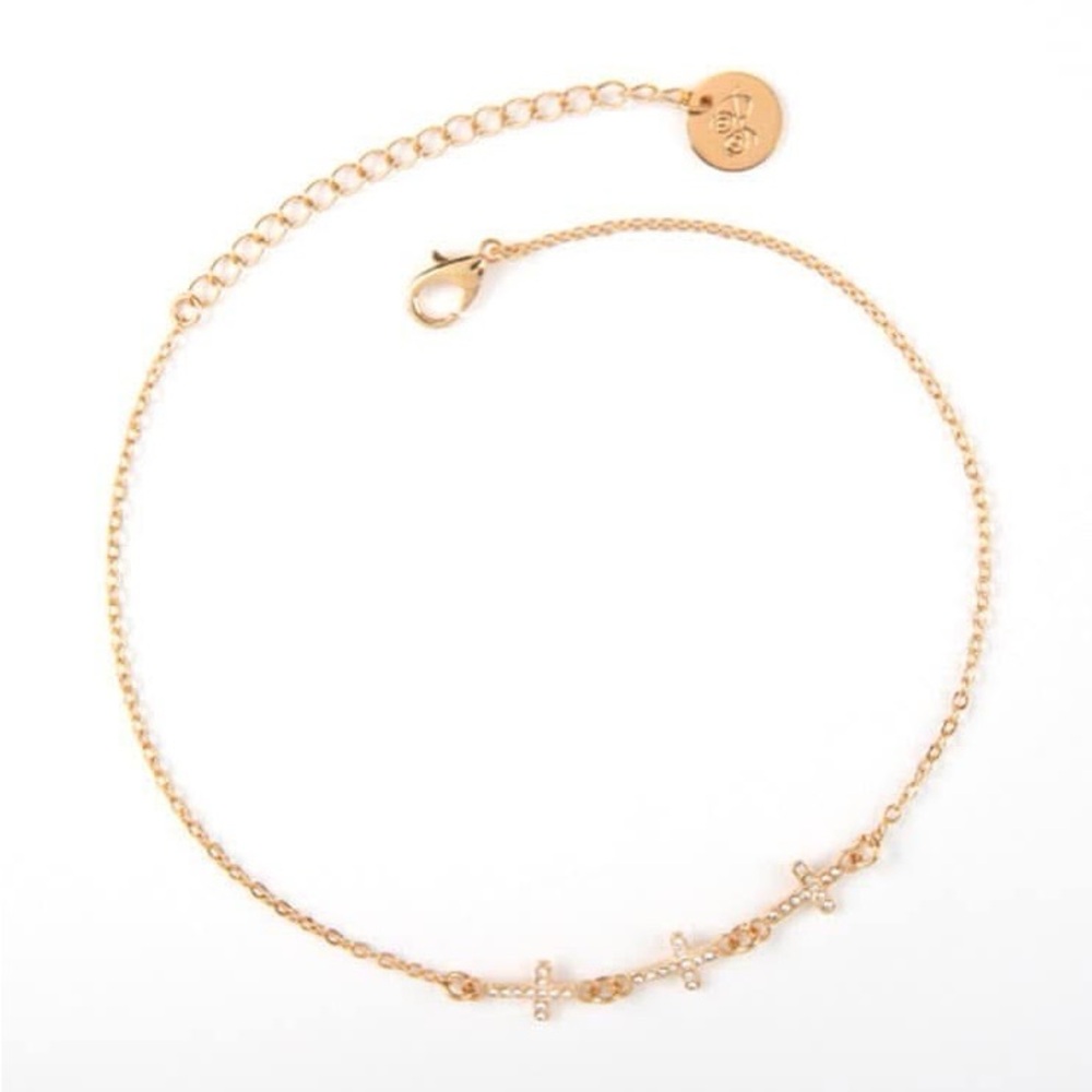 NEW Gold Cross Bracelet - Picture 2 of 9